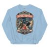 Sudadera de gatos «Programa de control nocturno» — diseño MHD-020 de la serie Manual del Humano Doméstico en color Azul claro