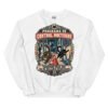 Sudadera de gatos «Programa de control nocturno» — diseño MHD-020 de la serie Manual del Humano Doméstico en color Blanco