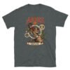 Camiseta gatos Aries en color oscuro jaspeado, vista plana