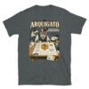 Camiseta gatos Arquigato en color oscuro jaspeado, vista plana