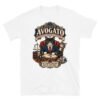 Camiseta gatos Avogato en color blanco, vista plana