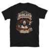 Camiseta gatos Avogato en color negro, vista plana