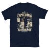 Camiseta gatos Capricornio en color marino, vista plana