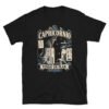 Camiseta gatos Capricornio en color negro, vista plana