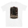 Camiseta gatos Escorpio en color blanco, vista plana