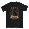 Camiseta gatos Escorpio en color negro, vista plana