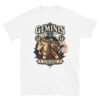Camiseta gatos Géminis en color blanco, vista plana