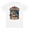 Camiseta gatos Ingegato en color blanco, vista plana