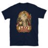 Camiseta gatos Leo en color marino, vista plana