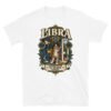 Camiseta gatos Libra en color blanco, vista plana