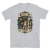 Camiseta gatos Libra en color gris deportivo, vista plana