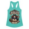 Camiseta de gatos para mujer Avogato en color azul tahití, vista plana