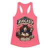 Camiseta de gatos para mujer Avogato en color rosa eléctrico, vista plana