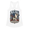 Camiseta de gatos para mujer Cáncer en color blanco, vista plana