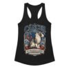 Camiseta de gatos para mujer Cáncer en color negro, vista plana