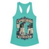 Camiseta de gatos para mujer Capricornio en color azul tahití, vista plana