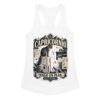 Camiseta de gatos para mujer Capricornio en color blanco, vista plana