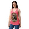 Camiseta de gatos para mujer Cat-edrático en color rosa eléctrico, sobre modelo