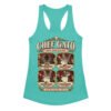 Camiseta de gatos para mujer Chef Gató en color azul tahití, vista plana