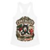 Camiseta de gatos para mujer Contagato en color blanco, vista plana