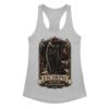 Camiseta de gatos para mujer Escorpio en color gris jaspeado, vista plana