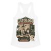 Camiseta de gatos para mujer Gatólogo en color blanco, vista plana