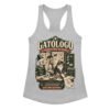 Camiseta de gatos para mujer Gatólogo en color gris jaspeado, vista plana