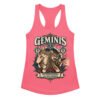 Camiseta de gatos para mujer Géminis en color rosa eléctrico, vista plana