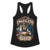 Camiseta de gatos para mujer Ingegato en color negro, vista plana