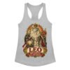 Camiseta de gatos para mujer Leo en color gris jaspeado, vista plana