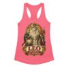 Camiseta de gatos para mujer Leo en color rosa eléctrico, vista plana