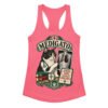 Camiseta de gatos para mujer Médigato en color rosa eléctrico, vista plana