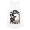 Camiseta de gatos para mujer Piscis en color blanco, vista plana