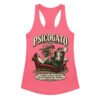 Camiseta de gatos para mujer Psicogato en color rosa eléctrico, vista plana