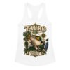 Camiseta de gatos para mujer Tauro en color blanco, vista plana