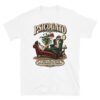 Camiseta gatos Psicogato en color blanco, vista plana
