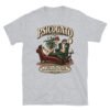 Camiseta gatos Psicogato en color gris deportivo, vista plana