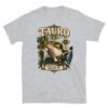 Camiseta gatos Tauro en color gris deportivo, vista plana