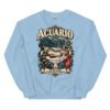 Sudadera gatos Acuario en color azul claro, vista plana