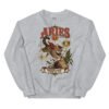 Sudadera gatos Aries en color gris deportivo, vista plana