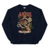 Sudadera gatos Aries en color marino, vista plana