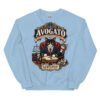 Sudadera gatos Avogato en color azul claro, vista plana