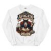 Sudadera gatos Avogato en color blanco, vista plana