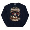 Sudadera gatos Avogato en color marino, vista plana