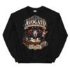 Sudadera gatos Avogato en color negro, vista plana