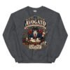 Sudadera gatos Avogato en color oscuro jaspeado, vista plana