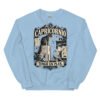 Sudadera gatos Capricornio en color azul claro, vista plana