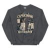 Sudadera gatos Capricornio en color oscuro jaspeado, vista plana