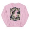 Sudadera gatos Capricornio en color rosa claro, vista plana
