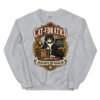 Sudadera gatos Cat-edrático en color gris deportivo, vista plana